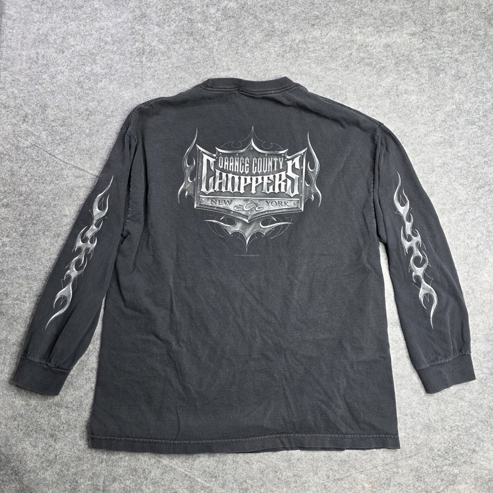 Vintage Orange County Choppers Flame Long Sleeve Shirt‎ Mens Large Graphic 00s